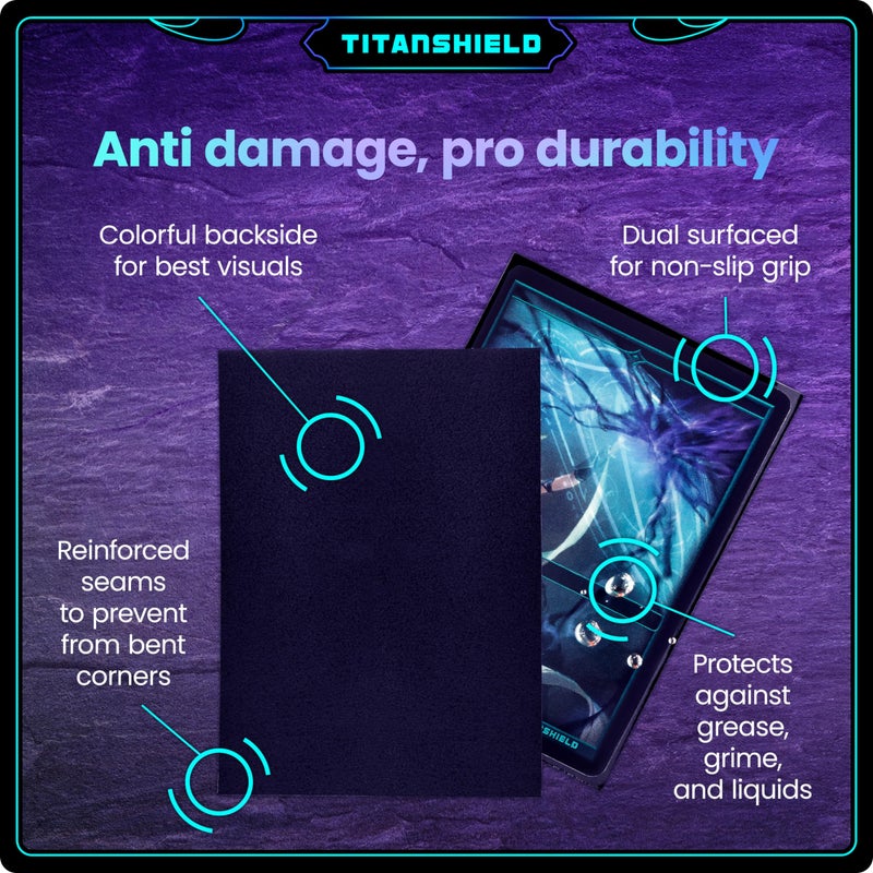 TitanShield Premium Card Sleeves | Compatible with Pokemon, One Piece, Lorcana, Flesh & Blood, & Magic The Gathering MTG | (150 Sleeves - Standard) (1, Black, Standard | 66x91mm) - Image 3